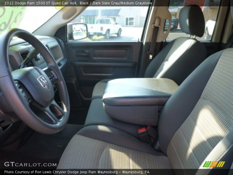 Black / Dark Slate Gray/Medium Graystone 2012 Dodge Ram 1500 ST Quad Cab 4x4