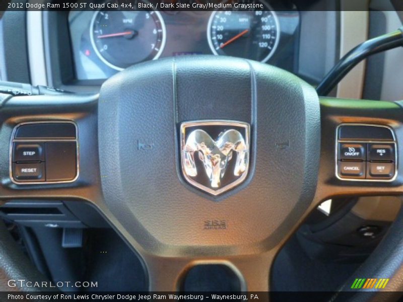 Black / Dark Slate Gray/Medium Graystone 2012 Dodge Ram 1500 ST Quad Cab 4x4