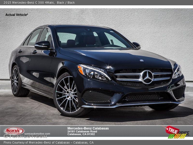 Black / Black 2015 Mercedes-Benz C 300 4Matic