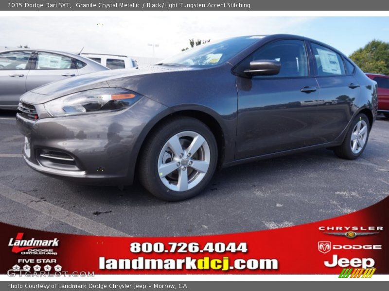 Granite Crystal Metallic / Black/Light Tungsten Accent Stitching 2015 Dodge Dart SXT