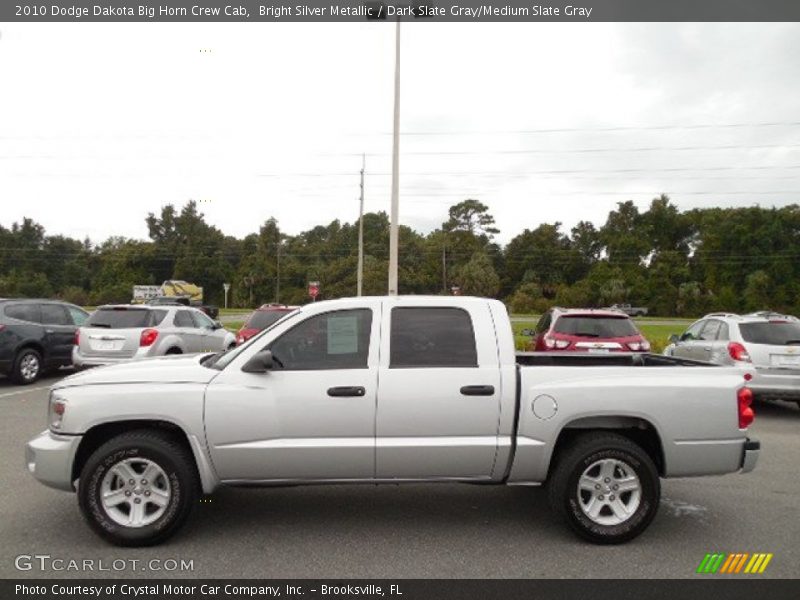 Bright Silver Metallic / Dark Slate Gray/Medium Slate Gray 2010 Dodge Dakota Big Horn Crew Cab