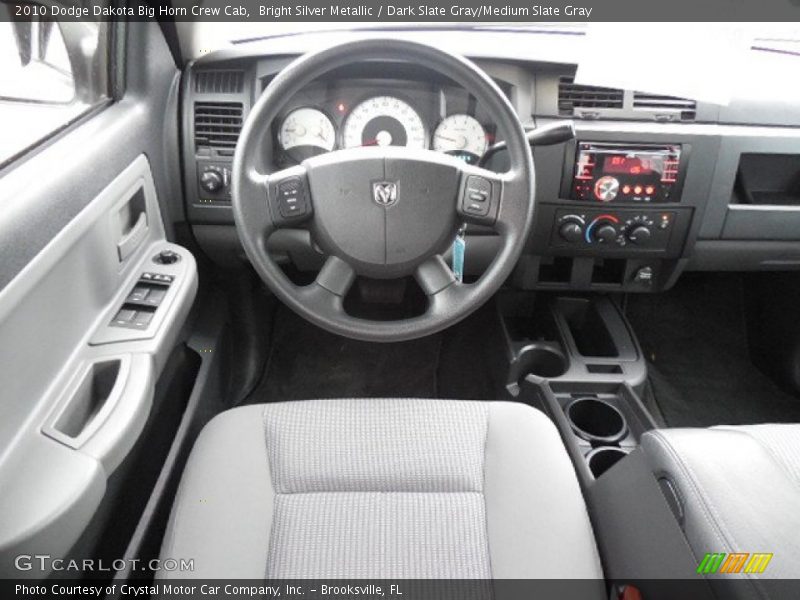 Bright Silver Metallic / Dark Slate Gray/Medium Slate Gray 2010 Dodge Dakota Big Horn Crew Cab