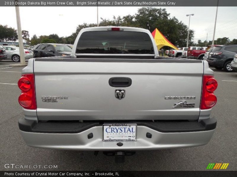 Bright Silver Metallic / Dark Slate Gray/Medium Slate Gray 2010 Dodge Dakota Big Horn Crew Cab