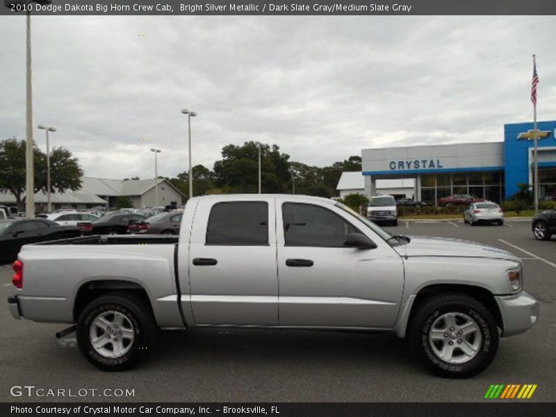 Bright Silver Metallic / Dark Slate Gray/Medium Slate Gray 2010 Dodge Dakota Big Horn Crew Cab