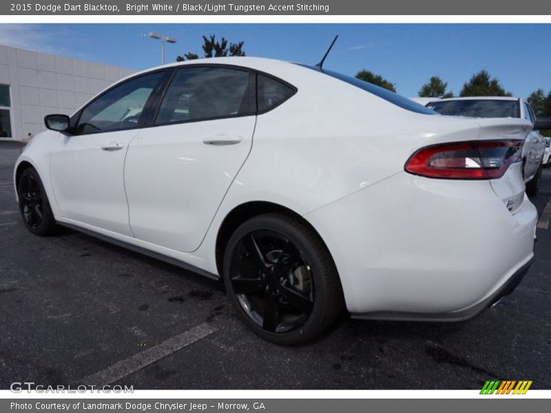 Bright White / Black/Light Tungsten Accent Stitching 2015 Dodge Dart Blacktop