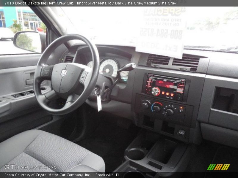 Bright Silver Metallic / Dark Slate Gray/Medium Slate Gray 2010 Dodge Dakota Big Horn Crew Cab