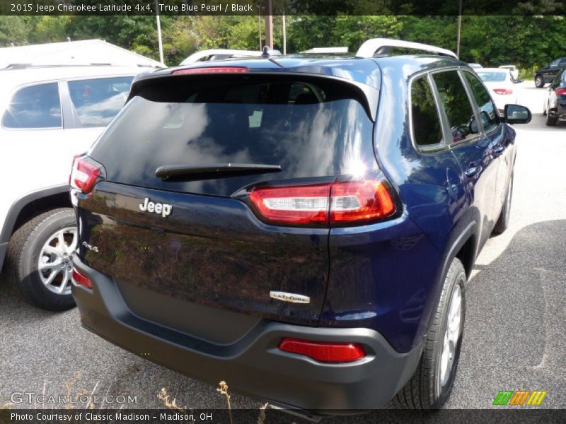 True Blue Pearl / Black 2015 Jeep Cherokee Latitude 4x4