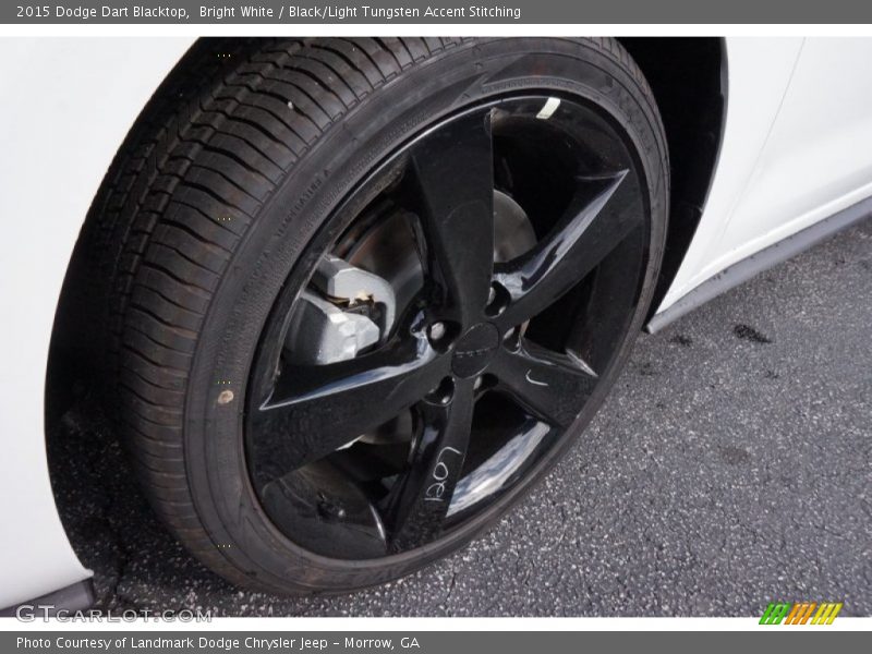 Bright White / Black/Light Tungsten Accent Stitching 2015 Dodge Dart Blacktop