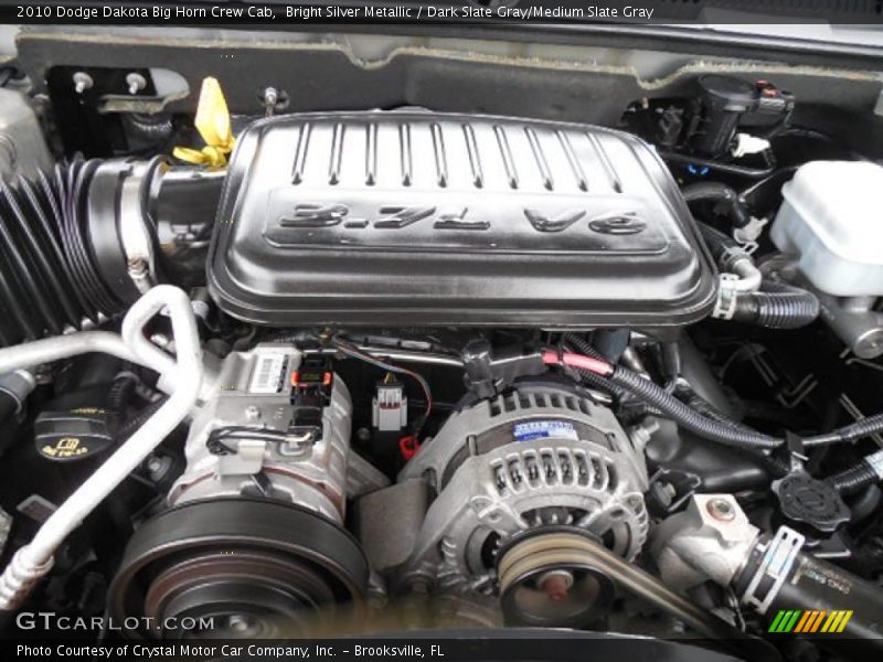 Bright Silver Metallic / Dark Slate Gray/Medium Slate Gray 2010 Dodge Dakota Big Horn Crew Cab