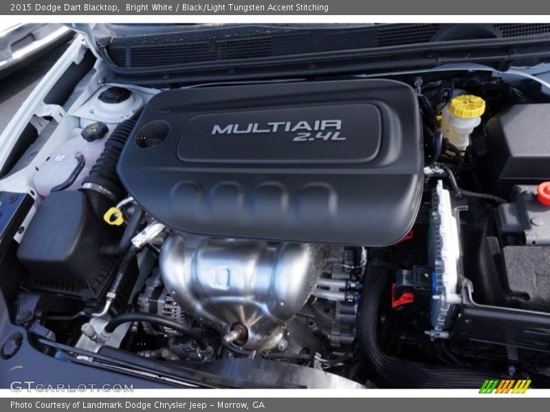 Bright White / Black/Light Tungsten Accent Stitching 2015 Dodge Dart Blacktop
