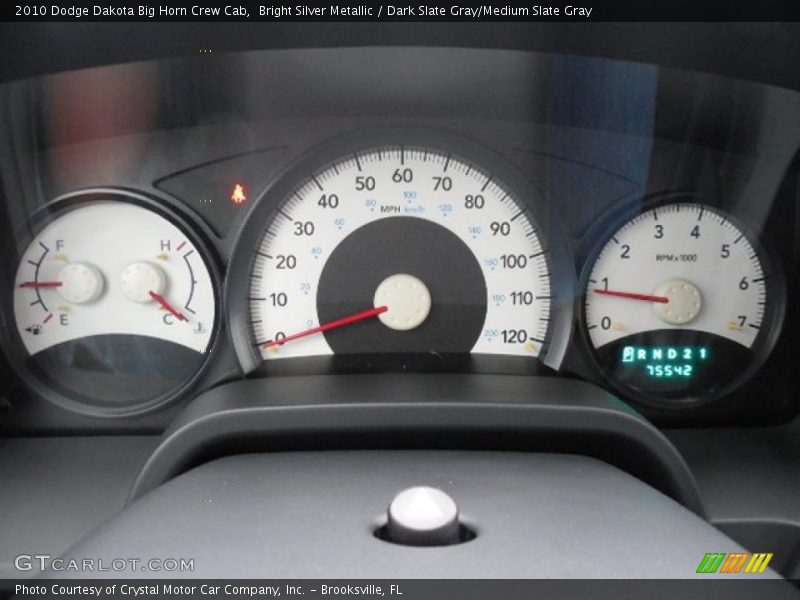 Bright Silver Metallic / Dark Slate Gray/Medium Slate Gray 2010 Dodge Dakota Big Horn Crew Cab