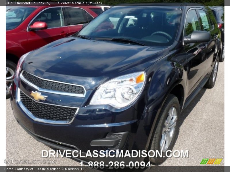 Blue Velvet Metallic / Jet Black 2015 Chevrolet Equinox LS