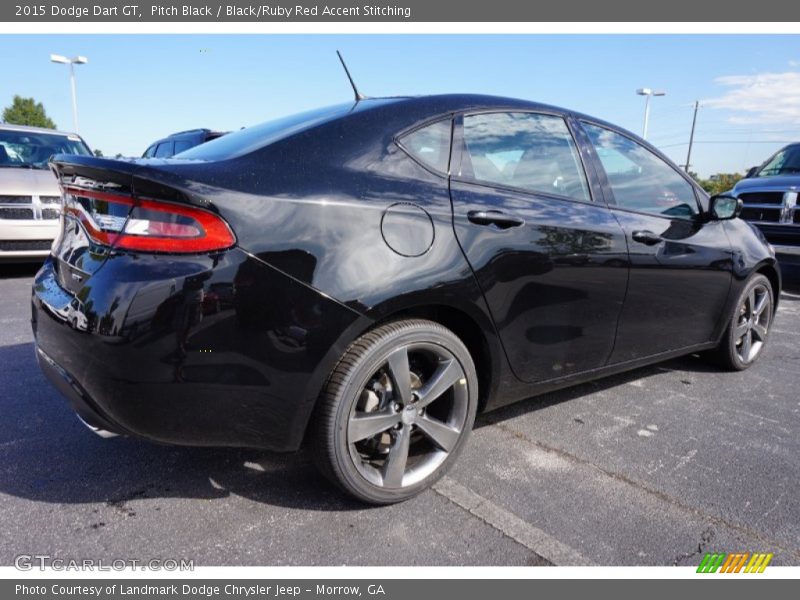 Pitch Black / Black/Ruby Red Accent Stitching 2015 Dodge Dart GT