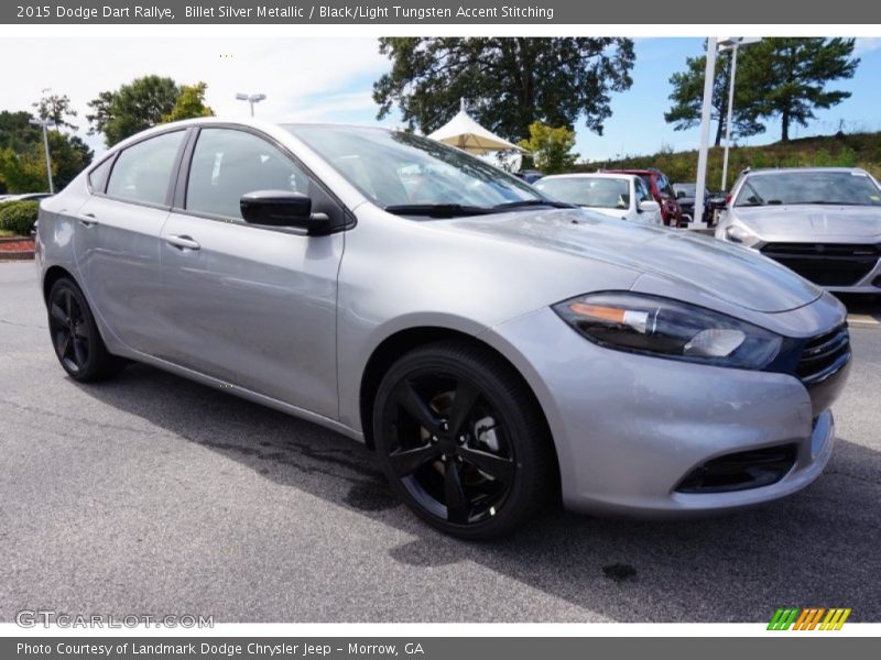 Billet Silver Metallic / Black/Light Tungsten Accent Stitching 2015 Dodge Dart Rallye