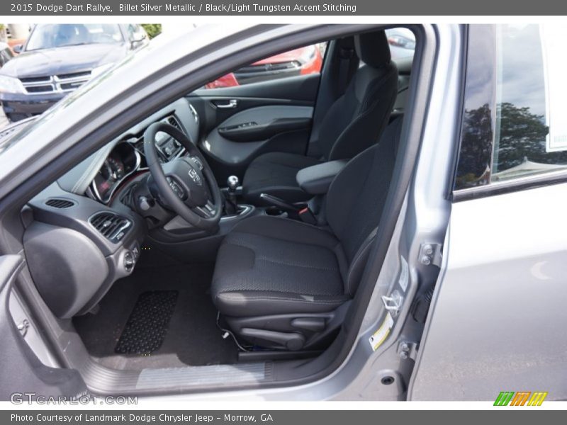Billet Silver Metallic / Black/Light Tungsten Accent Stitching 2015 Dodge Dart Rallye