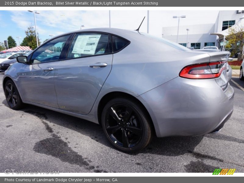 Billet Silver Metallic / Black/Light Tungsten Accent Stitching 2015 Dodge Dart Blacktop