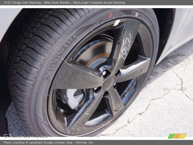 Billet Silver Metallic / Black/Light Tungsten Accent Stitching 2015 Dodge Dart Blacktop