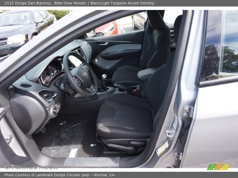 Billet Silver Metallic / Black/Light Tungsten Accent Stitching 2015 Dodge Dart Blacktop