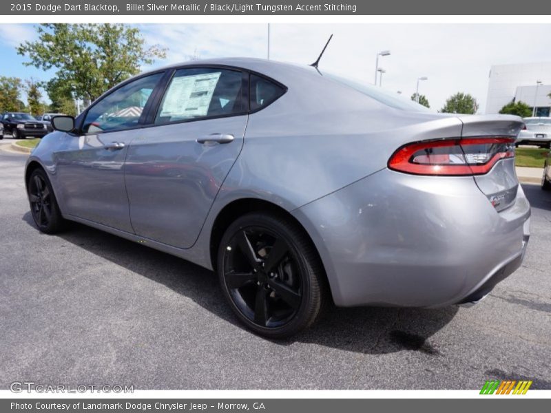 Billet Silver Metallic / Black/Light Tungsten Accent Stitching 2015 Dodge Dart Blacktop