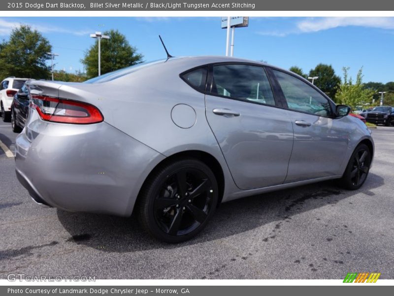 Billet Silver Metallic / Black/Light Tungsten Accent Stitching 2015 Dodge Dart Blacktop