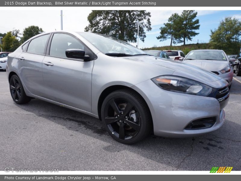 Billet Silver Metallic / Black/Light Tungsten Accent Stitching 2015 Dodge Dart Blacktop