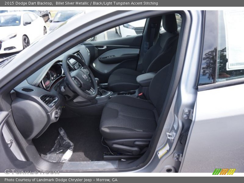 Billet Silver Metallic / Black/Light Tungsten Accent Stitching 2015 Dodge Dart Blacktop