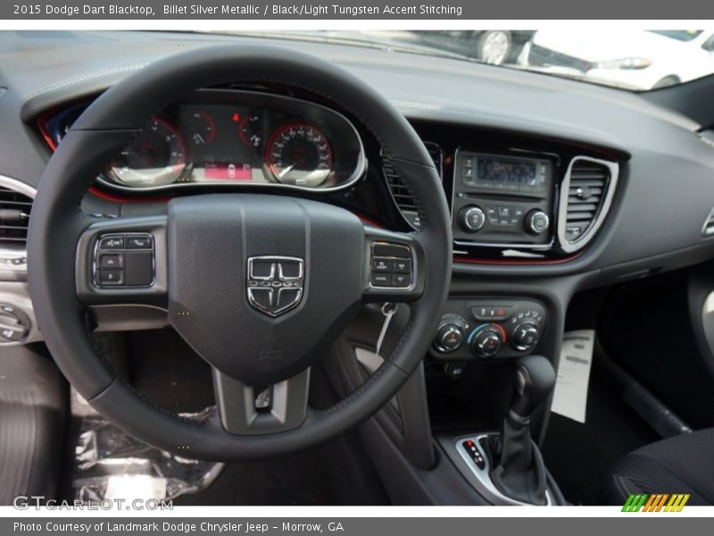 Billet Silver Metallic / Black/Light Tungsten Accent Stitching 2015 Dodge Dart Blacktop