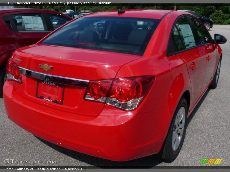 Red Hot / Jet Black/Medium Titanium 2014 Chevrolet Cruze LS