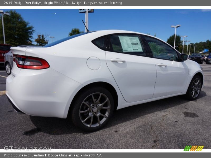 Bright White / Black/Light Tungsten Accent Stitching 2015 Dodge Dart Rallye