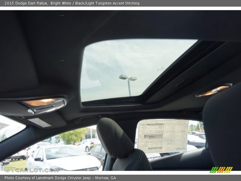 Bright White / Black/Light Tungsten Accent Stitching 2015 Dodge Dart Rallye