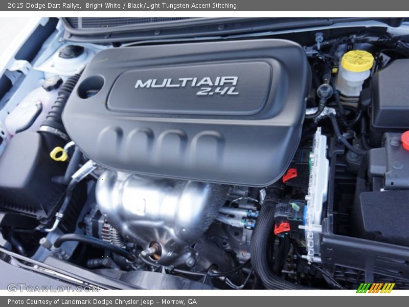 Bright White / Black/Light Tungsten Accent Stitching 2015 Dodge Dart Rallye