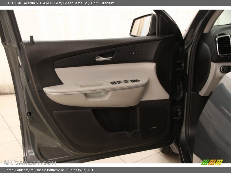 Gray Green Metallic / Light Titanium 2011 GMC Acadia SLT AWD