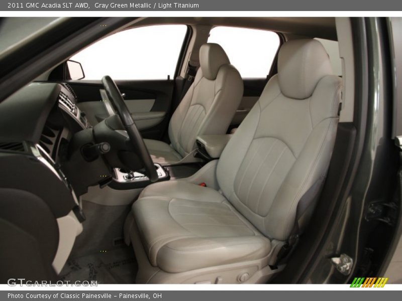 Gray Green Metallic / Light Titanium 2011 GMC Acadia SLT AWD