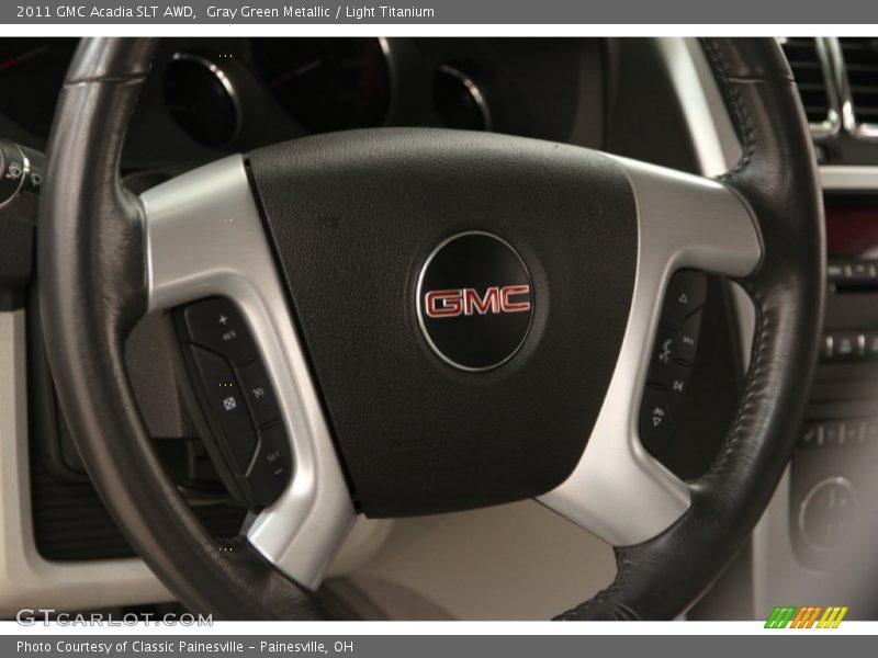 Gray Green Metallic / Light Titanium 2011 GMC Acadia SLT AWD