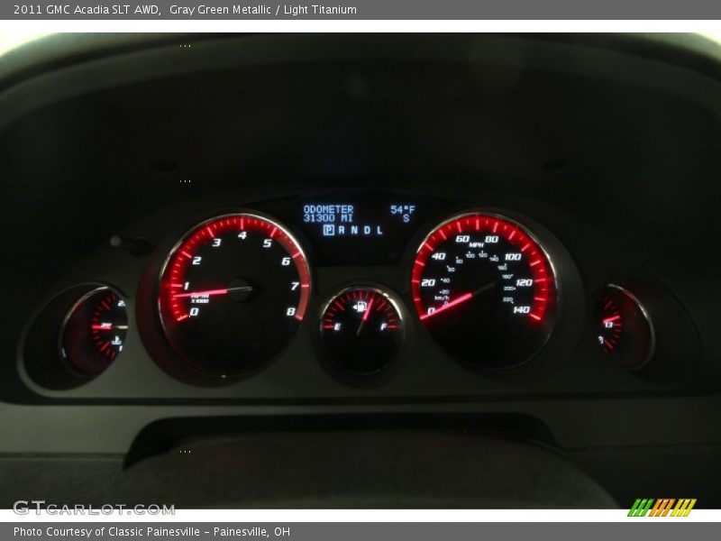 Gray Green Metallic / Light Titanium 2011 GMC Acadia SLT AWD