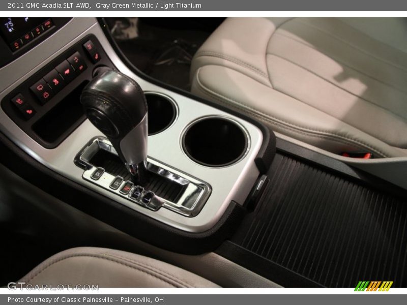 Gray Green Metallic / Light Titanium 2011 GMC Acadia SLT AWD