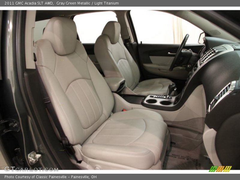 Gray Green Metallic / Light Titanium 2011 GMC Acadia SLT AWD