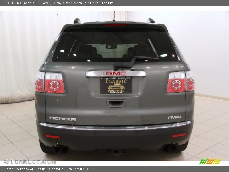 Gray Green Metallic / Light Titanium 2011 GMC Acadia SLT AWD
