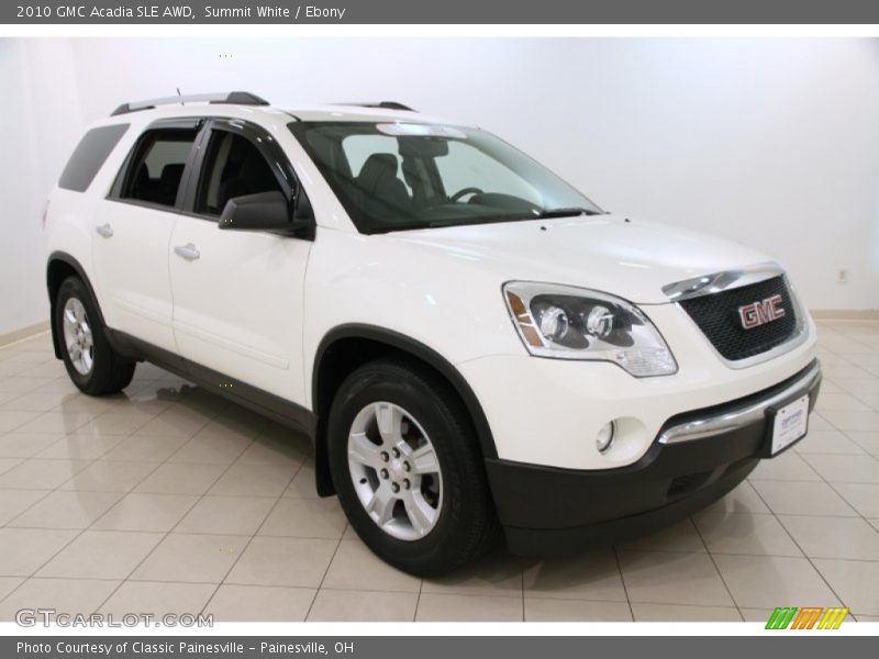 Summit White / Ebony 2010 GMC Acadia SLE AWD