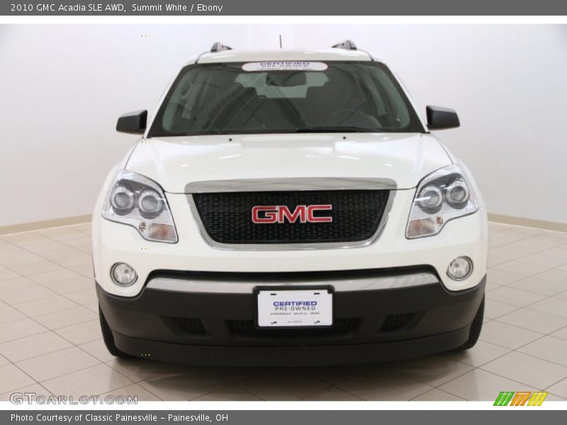 Summit White / Ebony 2010 GMC Acadia SLE AWD
