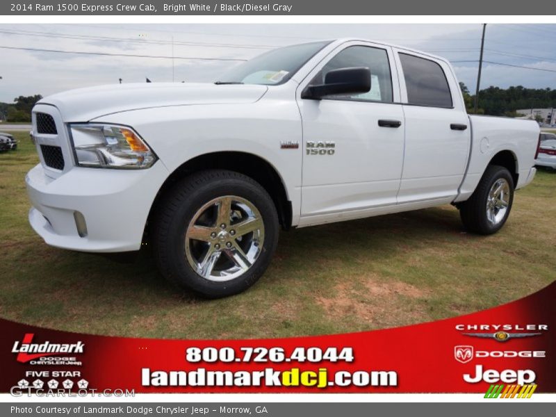 Bright White / Black/Diesel Gray 2014 Ram 1500 Express Crew Cab