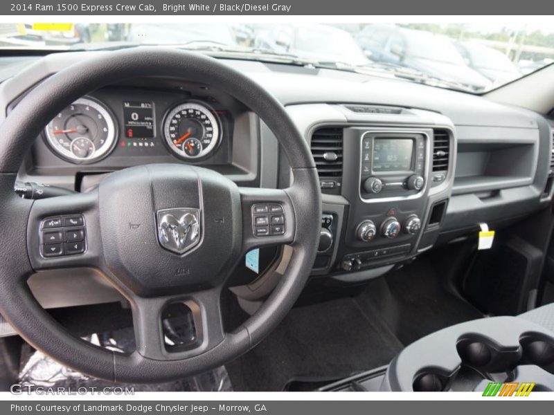 Bright White / Black/Diesel Gray 2014 Ram 1500 Express Crew Cab