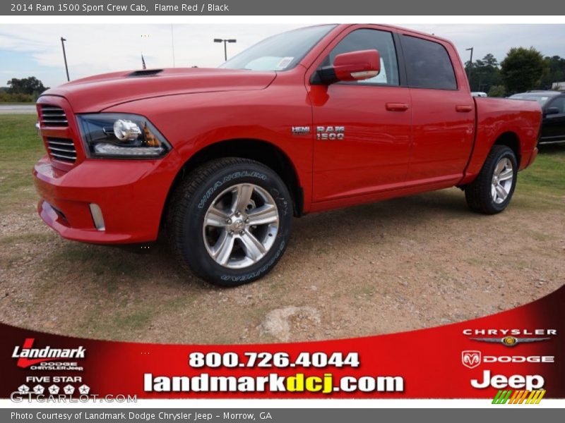 Flame Red / Black 2014 Ram 1500 Sport Crew Cab