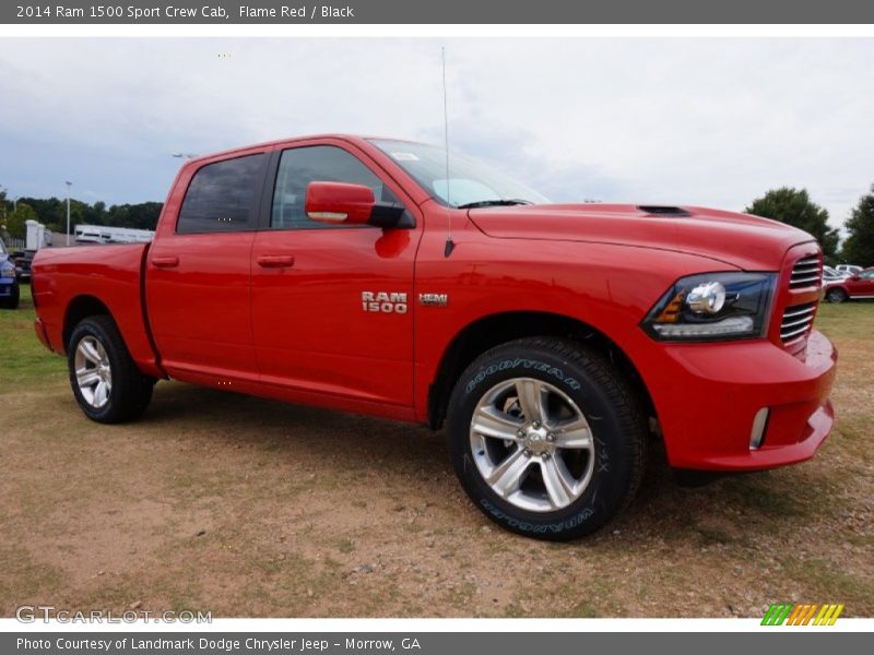 Flame Red / Black 2014 Ram 1500 Sport Crew Cab
