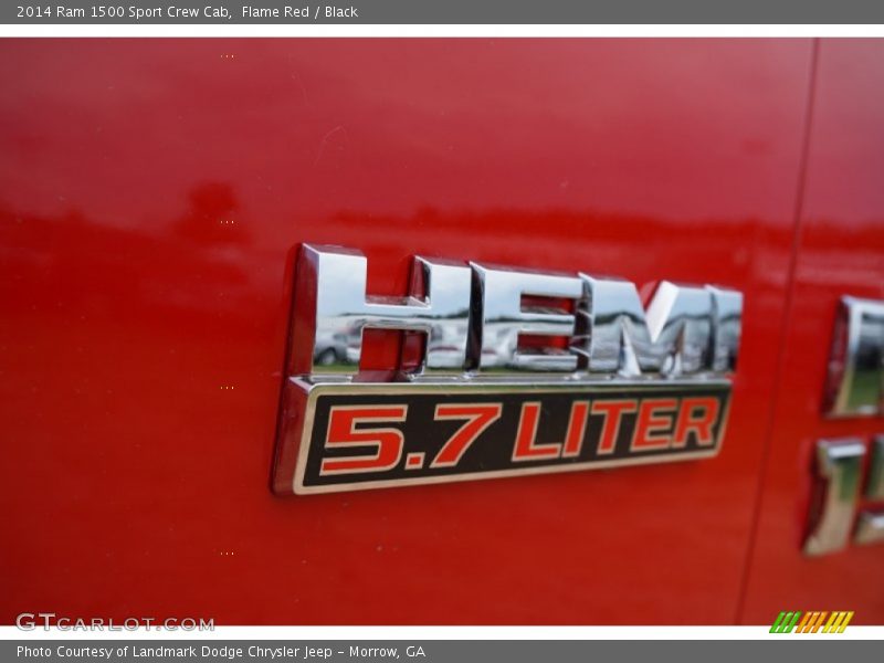 Flame Red / Black 2014 Ram 1500 Sport Crew Cab