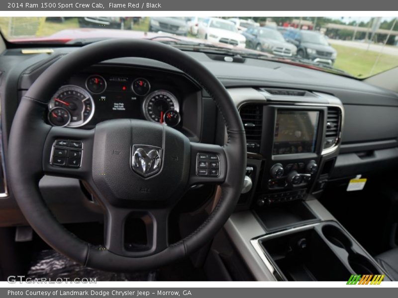 Flame Red / Black 2014 Ram 1500 Sport Crew Cab