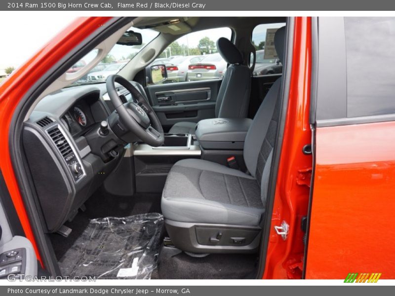 Flame Red / Black/Diesel Gray 2014 Ram 1500 Big Horn Crew Cab