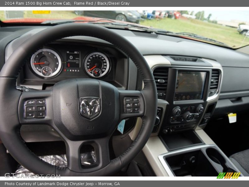 Flame Red / Black/Diesel Gray 2014 Ram 1500 Big Horn Crew Cab