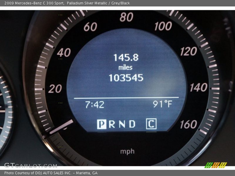 Palladium Silver Metallic / Grey/Black 2009 Mercedes-Benz C 300 Sport