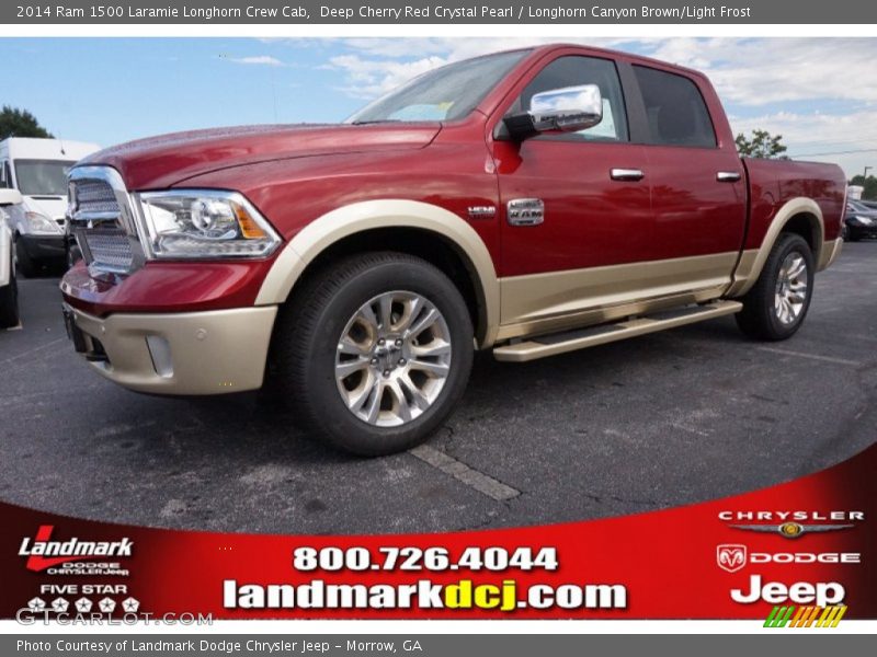 Deep Cherry Red Crystal Pearl / Longhorn Canyon Brown/Light Frost 2014 Ram 1500 Laramie Longhorn Crew Cab
